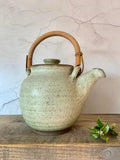 Vintage Ceramic Teapot, Japanese Tea Pot, Pottery, Clay Teapot, Bamboo Handle Tea Pot, Modern Ceramics, Oriental Tea Pot, Jaapndi Decor,