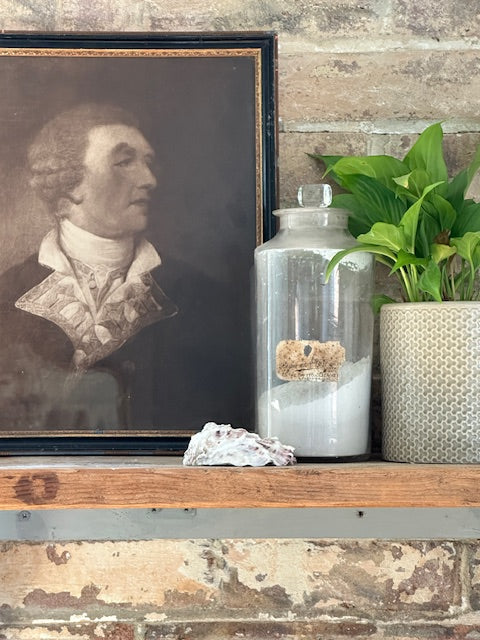 Antique Framed Gentleman's Portrait Print, English Country House Wall Art