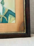 Vintage Modigliani - Portrait of Jeanne | Dark Wood Frame