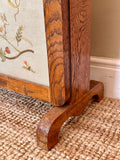 Antique Fireguard, Floral Embroidered Fire Screen, Glass Tilt Coffee Table, Country Cottage Decor