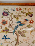 Antique Fireguard, Floral Embroidered Fire Screen, Glass Tilt Coffee Table, Country Cottage Decor