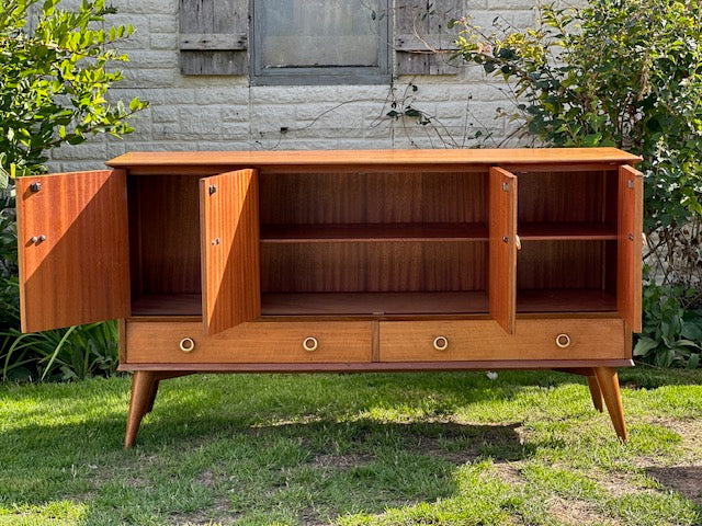 Mid Century Large Sideboard, Retro Drinks, Cocktail Cabinet, TV, Media Unit, Dining Room Storage, Living Room Decor, Mid Century Modern