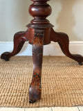 Antique Mahogany Pedestal Occasional Table, Country Hall Table