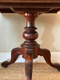 Antique Mahogany Pedestal Occasional Table, Country Hall Table
