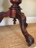Antique Mahogany Pedestal Occasional Table, Country Hall Table