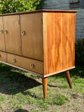 Mid Century Large Sideboard, Retro Drinks, Cocktail Cabinet, TV, Media Unit, Dining Room Storage, Living Room Decor, Mid Century Modern