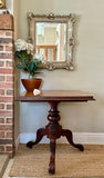 Antique Mahogany Pedestal Occasional Table, Country Hall Table