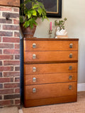 Mid Century Stag Cantata Chest Of Drawers, Tall Boy, Bedroom Furniture, Hall Console, Hall Storage, Danish, Scandi Decor