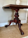 Antique Mahogany Pedestal Occasional Table, Country Hall Table