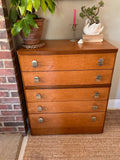 Mid Century Stag Cantata Chest Of Drawers, Tall Boy, Bedroom Furniture, Hall Console, Hall Storage, Danish, Scandi Decor