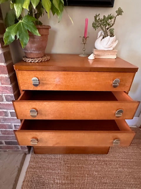 Mid Century Stag Cantata Chest Of Drawers, Tall Boy, Bedroom Furniture, Hall Console, Hall Storage, Danish, Scandi Decor