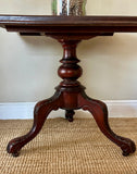 Antique Mahogany Pedestal Occasional Table, Country Hall Table