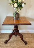 Antique Mahogany Pedestal Occasional Table, Country Hall Table
