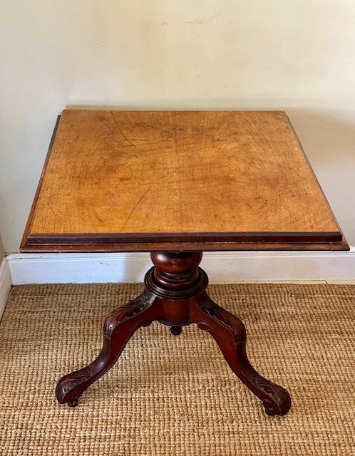 Antique Mahogany Pedestal Occasional Table, Country Hall Table
