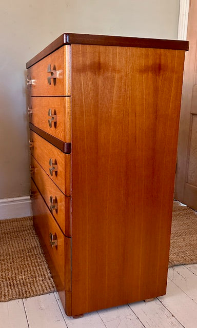 Mid Century Stag Cantata Chest Of Drawers, Tall Boy, Bedroom Furniture, Hall Console, Hall Storage, Danish, Scandi Decor