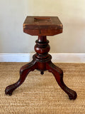 Antique Mahogany Pedestal Occasional Table, Country Hall Table