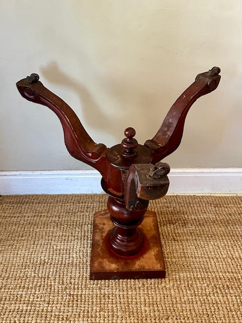 Antique Mahogany Pedestal Occasional Table, Country Hall Table