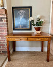 Vintage Mid Century Two Drawer Desk, Teachers Desk