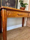 Vintage Mid Century Two Drawer Desk, Teachers Desk