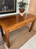 Vintage Mid Century Two Drawer Desk, Teachers Desk