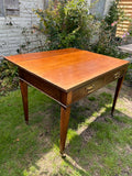 Antique Regency Style Mahogany Writing Table, Desk, Hall Console, Drop Leaf, Extendable Library Table, Sofa Console Table, Study, Living Room Furniture, Occasional Table, English Country Home Style Decor