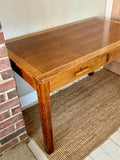 Vintage Mid Century Two Drawer Desk, Teachers Desk