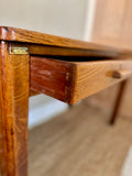 Vintage Mid Century Two Drawer Desk, Teachers Desk