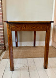 Vintage Mid Century Two Drawer Desk, Teachers Desk