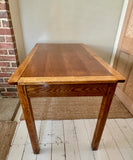 Vintage Mid Century Two Drawer Desk, Teachers Desk