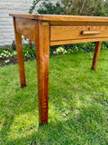 Vintage Mid Century Two Drawer Desk, Teachers Desk