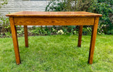 Vintage Mid Century Two Drawer Desk, Teachers Desk