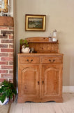 Vintage Antique Pine Side Board, Narrow, Kitchen Storage, Small Hall Console, Dining Room Furniture, Living Room, Bathroom Cabinet
