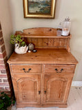 Vintage Antique Pine Side Board, Narrow, Kitchen Storage, Small Hall Console, Dining Room Furniture, Living Room, Bathroom Cabinet