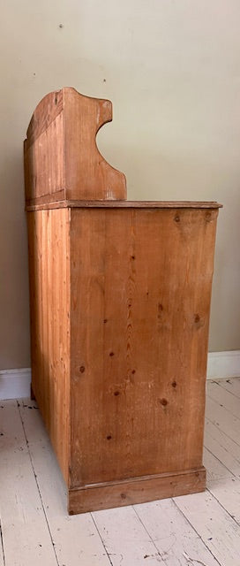 Vintage Antique Pine Side Board, Narrow, Kitchen Storage, Small Hall Console, Dining Room Furniture, Living Room, Bathroom Cabinet