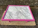 Vintage Marble Coffee Table, Bright Pink Coffee Table, Rectangular Low Coffee Table, Bright, Colourful Furniture, Maximalist Decor