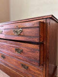 Antique Mahogany Chest Of Drawers, Bedroom Furniture, Hall Console, Living Room, Sofa Console, Cottagecore, English Country Home Decor