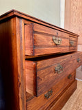 Antique Mahogany Chest Of Drawers, Bedroom Furniture, Hall Console, Living Room, Sofa Console, Cottagecore, English Country Home Decor