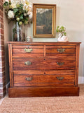 Antique Mahogany Chest Of Drawers, Bedroom Furniture, Hall Console, Living Room, Sofa Console, Cottagecore, English Country Home Decor