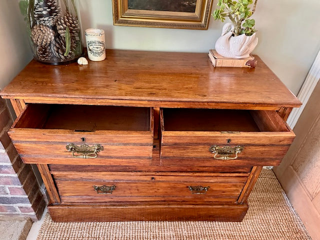 Antique Mahogany Chest Of Drawers, Bedroom Furniture, Hall Console, Living Room, Sofa Console, Cottagecore, English Country Home Decor