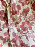 2 Pairs Of Vintage Handmade Pink Floral Curtains, Pinch Pleat, Lined, Pre Owned, English Cottage Decor, Chintz