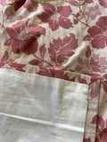 2 Pairs Of Vintage Handmade Pink Floral Curtains, Pinch Pleat, Lined, Pre Owned, English Cottage Decor, Chintz
