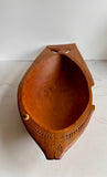 Vintage Hand Carved Large Wooden Fish Bowl, Fruit Bowl, Display, Wooden Tribal Bowl, Key Dish, Coffee Table Decor, Rustic Home Decor,