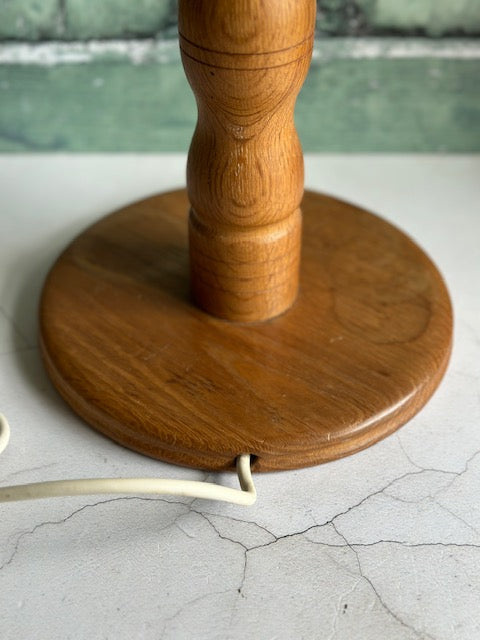 Vintage, Tall Wooden Table Lamp, Wood Turned Lamp Base, Handmade, Without Shade, Bedside Lamp, Rustic Console Home, Cottagecore Decor