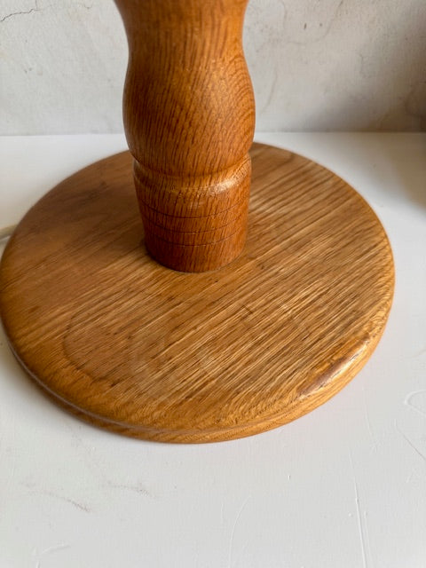 Vintage, Tall Wooden Table Lamp, Wood Turned Lamp Base, Handmade, Without Shade, Bedside Lamp, Rustic Console Home, Cottagecore Decor