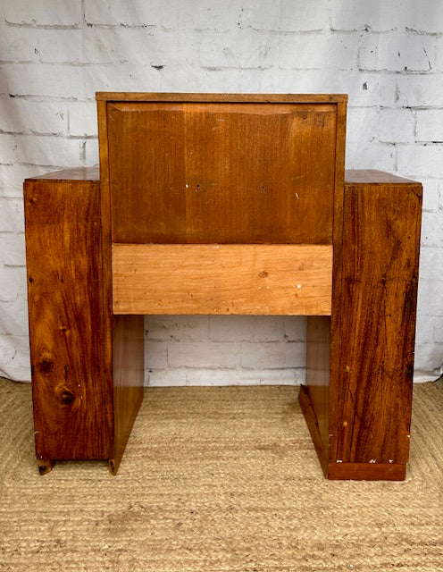 Vintage Art Deco Bureau, Desk, Bookcase, Small Antique Wooden Desk, Hall Console, Compact Home Office, Childs Desk, English Country Home Decor, Cottagecore Decor
