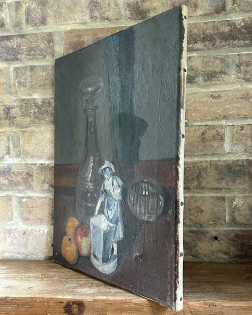Vintage Still Life Painting, Signed Original Canvas Artwork