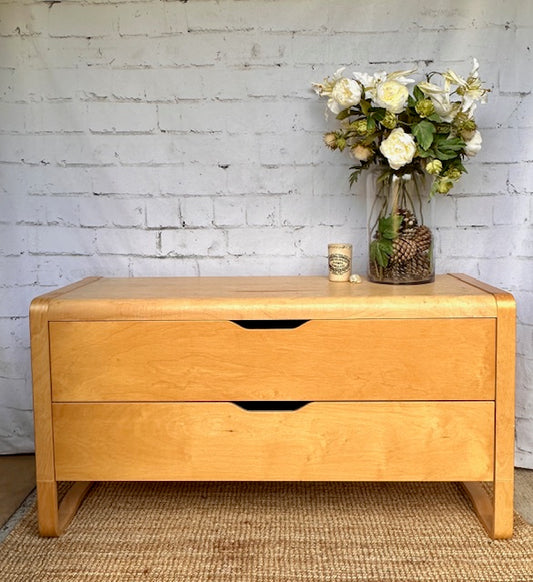 Vintage IKEA Anes Birch, Two Drawer Chest Of Drawers, Designed By Elen Johansson, Hall Console, Bedroom Furniture, Media Unit, Living Room Decor, Modern Scandi, Danish Inspired