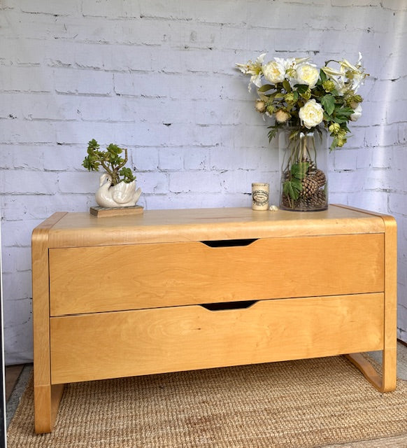 Vintage IKEA Anes Birch, Two Drawer Chest Of Drawers, Designed By Elen Johansson, Hall Console, Bedroom Furniture, Media Unit, Living Room Decor, Modern Scandi, Danish Inspired