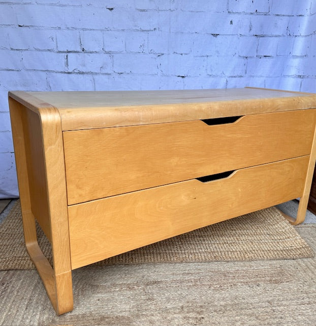 Vintage IKEA Anes Birch, Two Drawer Chest Of Drawers, Designed By Elen Johansson, Hall Console, Bedroom Furniture, Media Unit, Living Room Decor, Modern Scandi, Danish Inspired