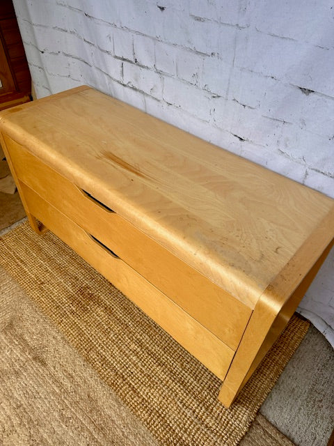 Vintage IKEA Anes Birch, Two Drawer Chest Of Drawers, Designed By Elen Johansson, Hall Console, Bedroom Furniture, Media Unit, Living Room Decor, Modern Scandi, Danish Inspired